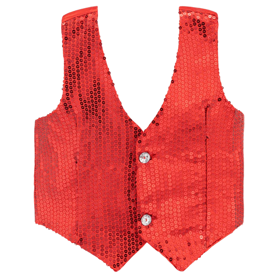Red Sequin Vest - Kids