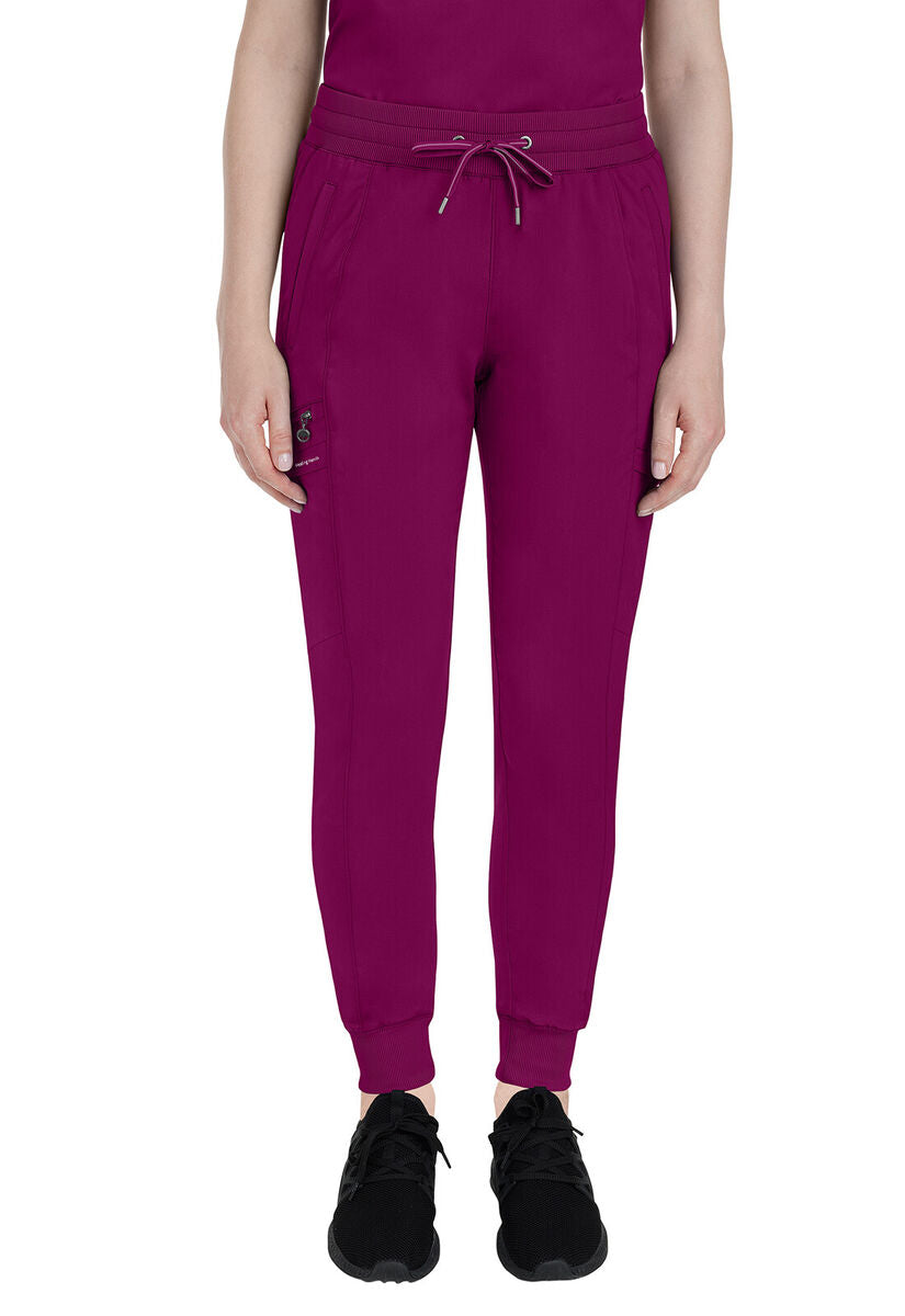 Elastic Jogger Drawstring Pant Wine