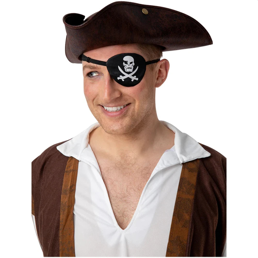 Satin Eyepatch with Skull