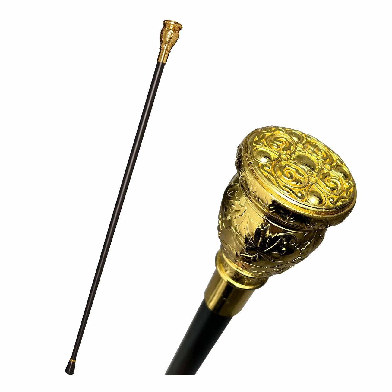 Deluxe Metal Golden Flower Cane