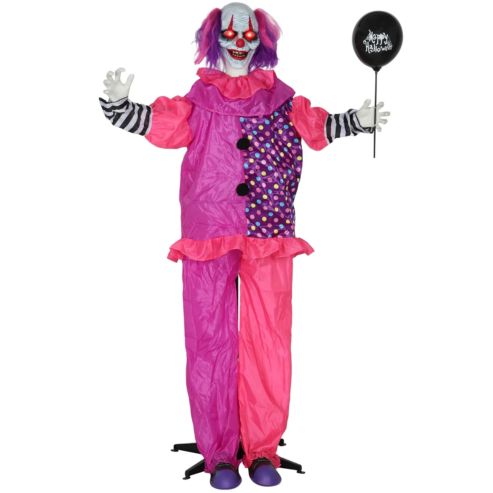5.7 FT Standing Animated Clown with Balloon