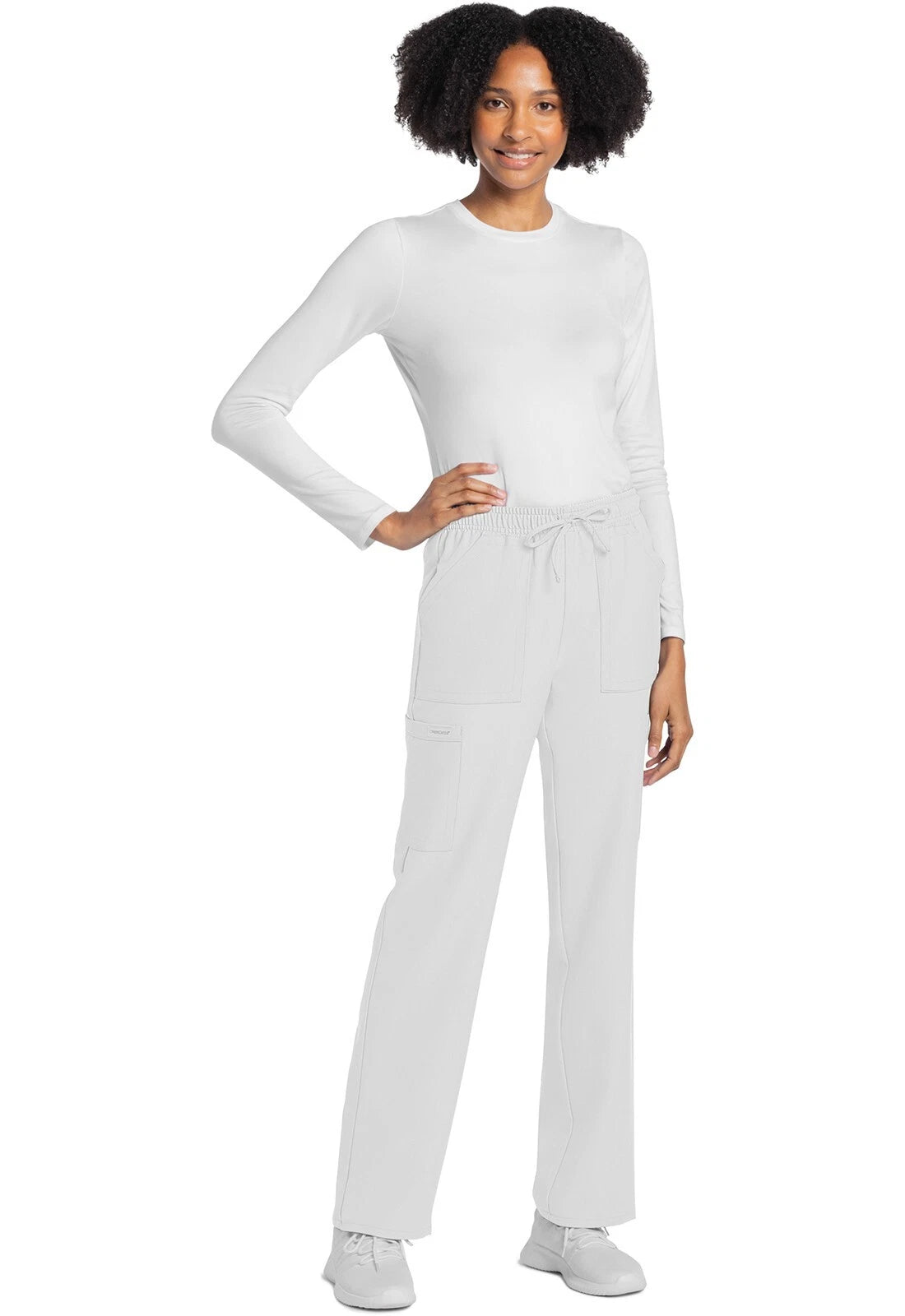 Pantalón cargo blanco tiro medio