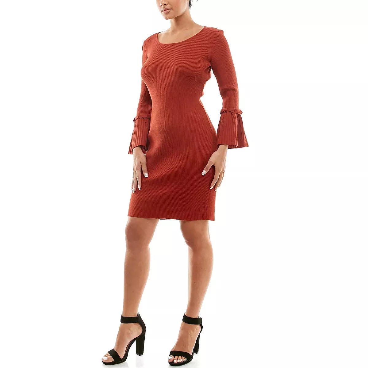 1PC Sweater Dress Red - Sandra Darren