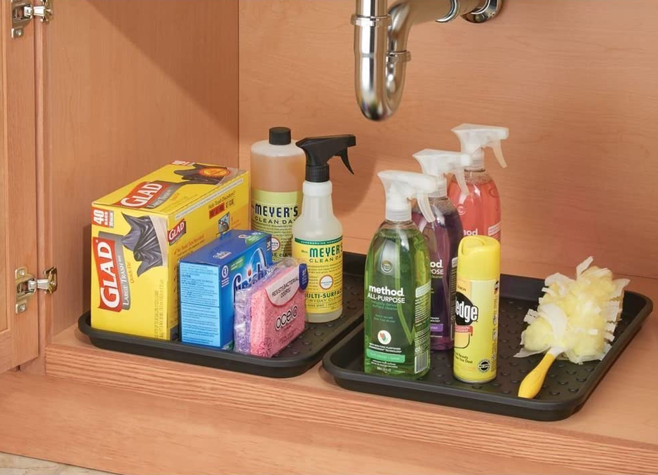 Under Sink Tray Set of 2 Black