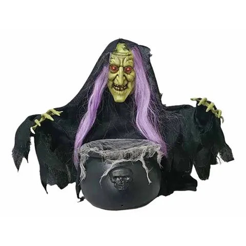 Animated witch with cauldron