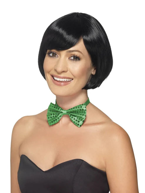 Sequin Bow Tie, Green