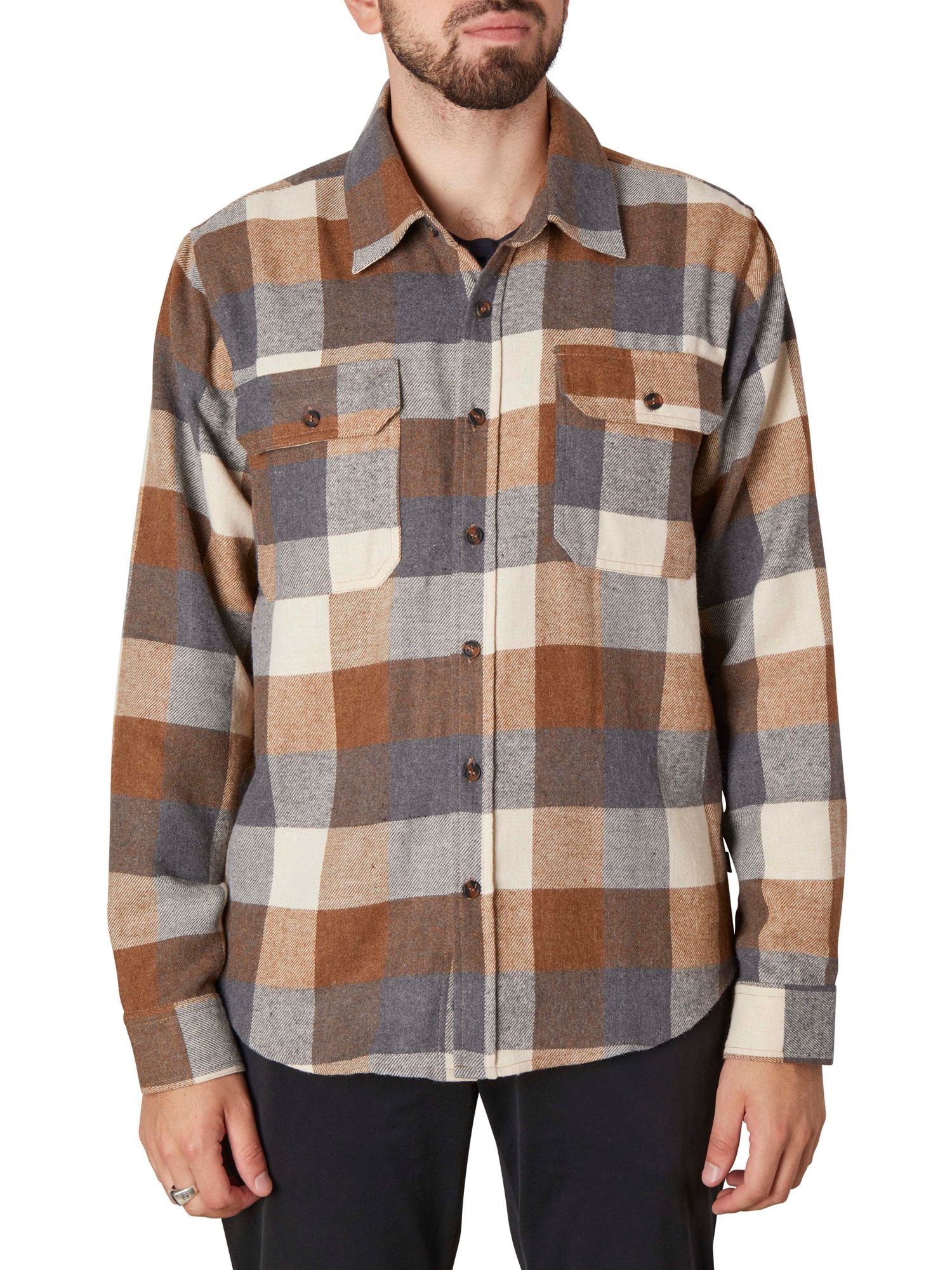 Flannel Shirt Honey / Dark Forest Buffalo