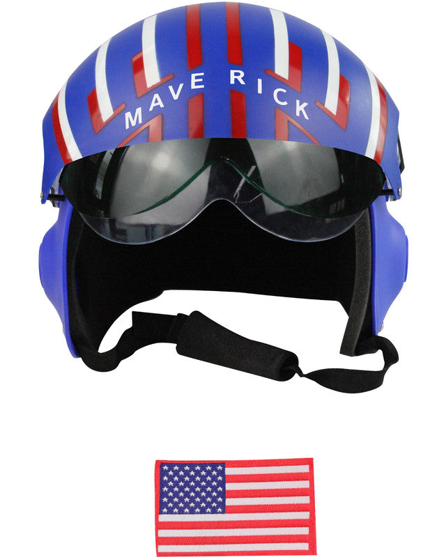 Adult's Air Force Combat Pilot Maverick Blue Helmet