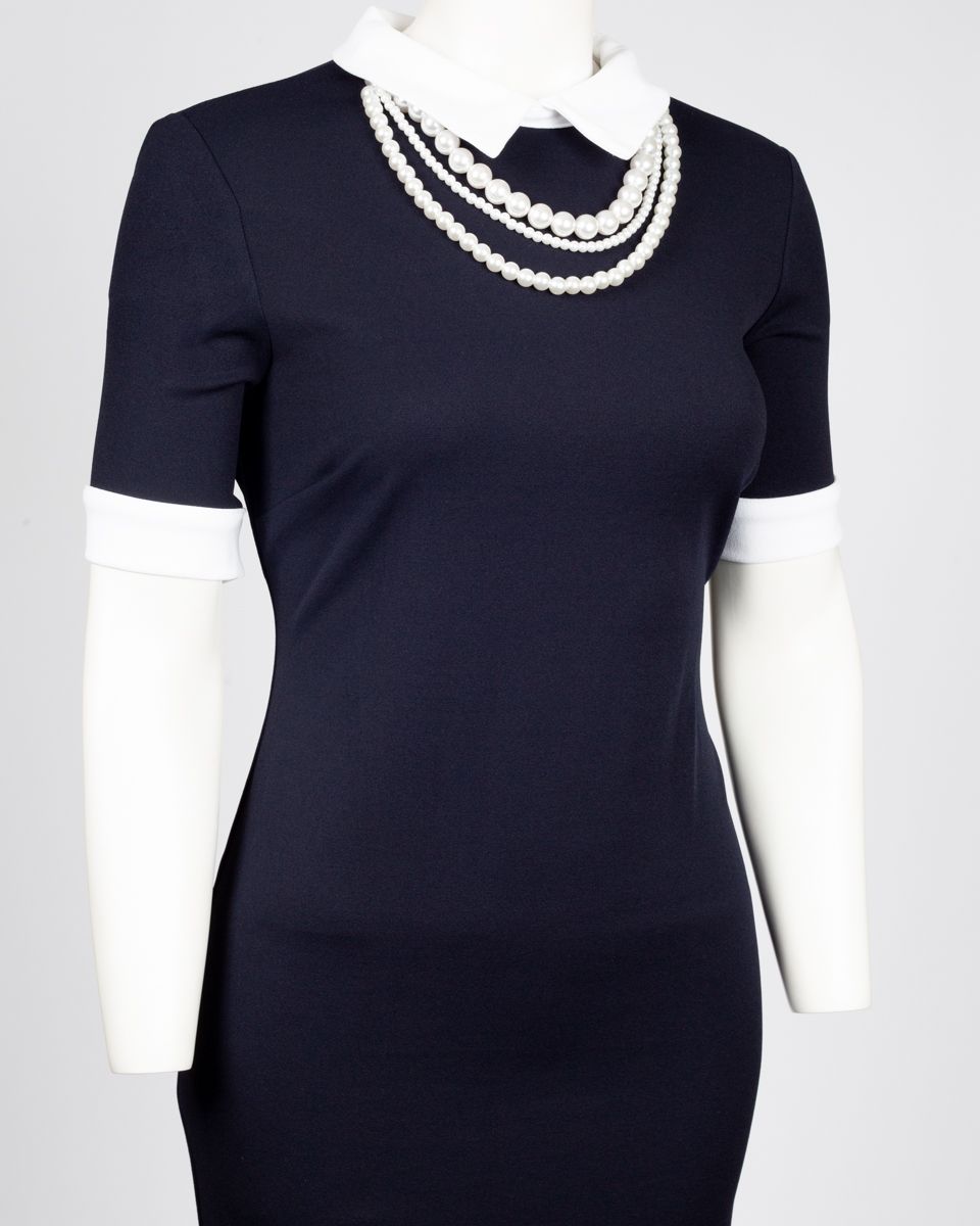 Dress Navy /Off White - Shelby Palmer
