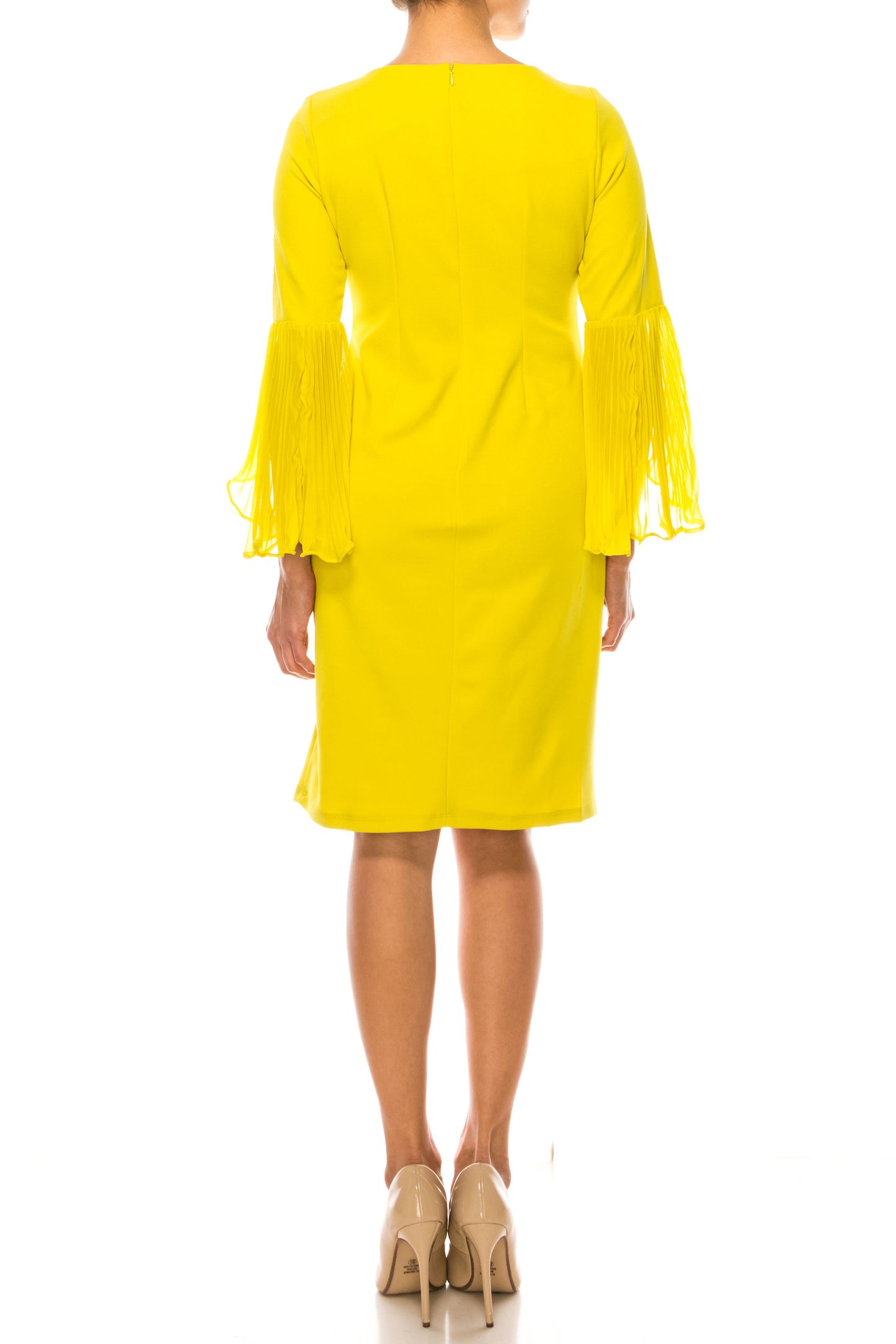 Sleeveless Sheath Dress Citron - Shelby & Palmer