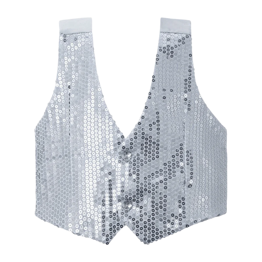 Silver Sequin Vest - Kids
