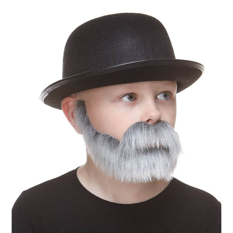 Nobleman Fake Mustache & Bear for Kids Salt & Pepper