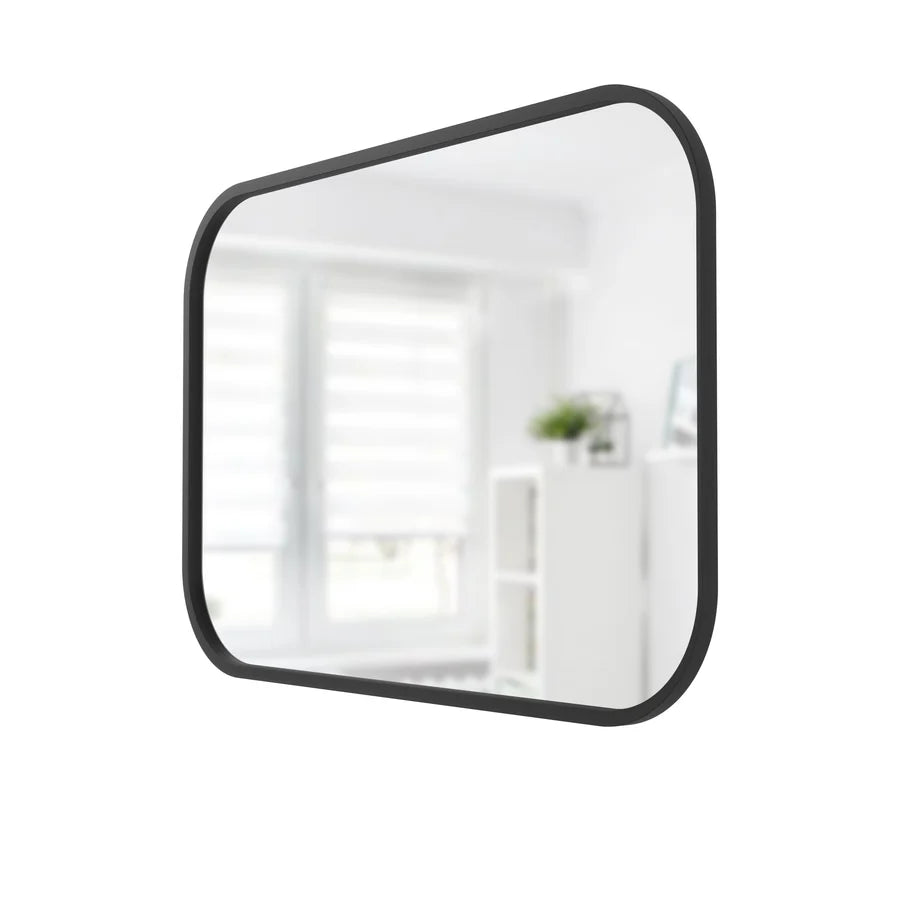 Hub Rectangle Wall Mirror 24 X 36 Black