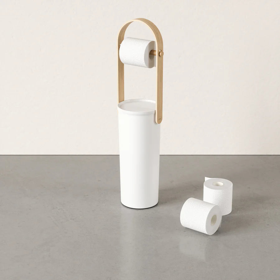 Bellwood Toilet Paper Holder & Reserve White/Natural