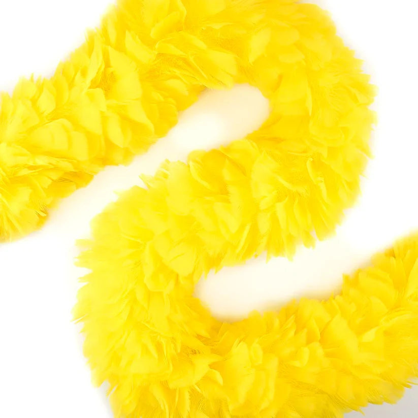 Turkey Feather Boa 6-8"- Fluorescent Yellow