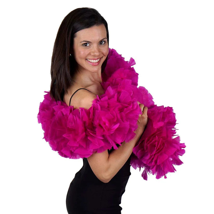 Turkey Feather Boa 6-8" - Very Berry - 6-8"