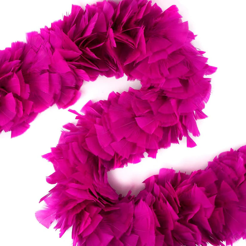 Turkey Feather Boa 6-8" - Very Berry - 6-8"