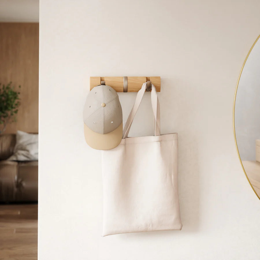 Flip 3 Wall Hook Natural / Nickel