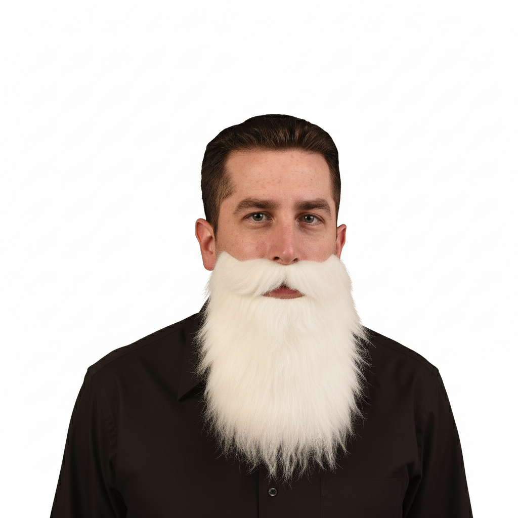 Mustache & Beard White