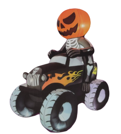 6.7FTall Inflatable Halloween The Pumpkin Car