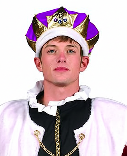 Adult King Crown : Purple Velvet