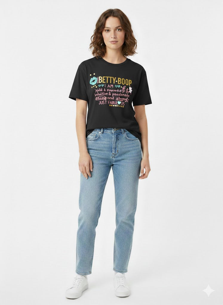 Betty Boop Boyfriend Tee Black