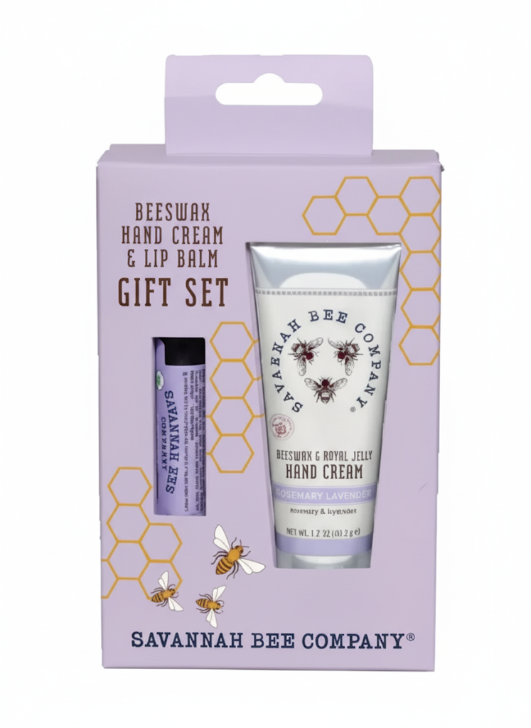 Hand Cream Tube and Lip Balm Gift Set-Rosemary Lavender