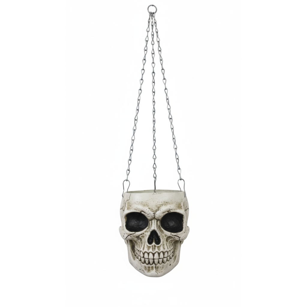 20.9" Skull Flower Pot