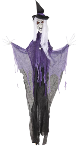 6ft Hanging Animated Scary Witch