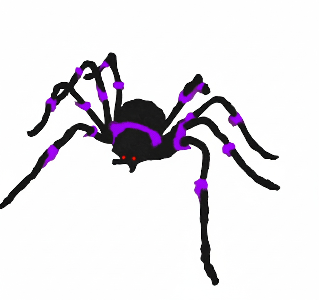 48in Hairy Spider Purple