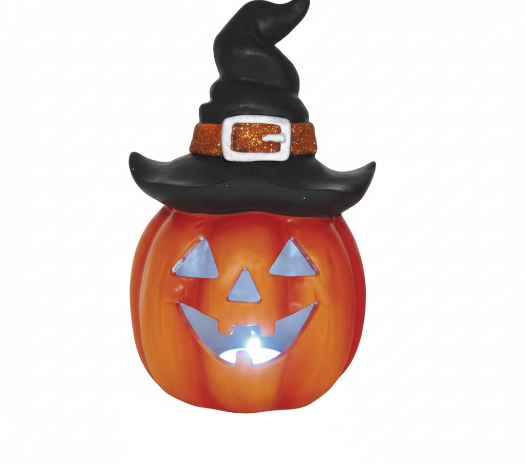 7.9" Resin LU Witch Hat Orange JOL