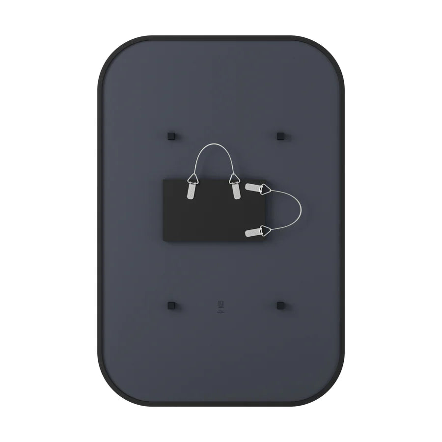 Hub Rectangle Wall Mirror 24 X 36 Black