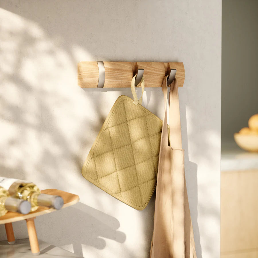 Flip 3 Wall Hook Natural / Nickel