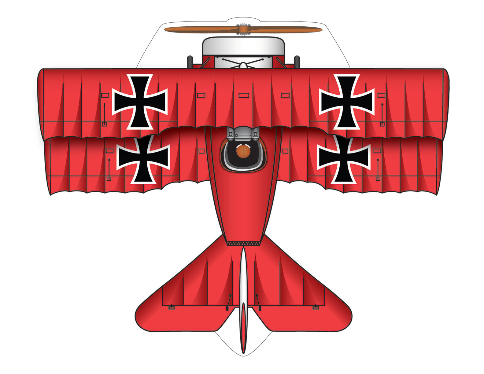 Microkite Kite Bi-Plane & Kite Red Baron Mini Kites , 2Pack