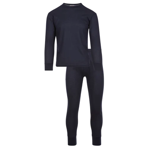 Set 2 Men's Solid Thermal Navy