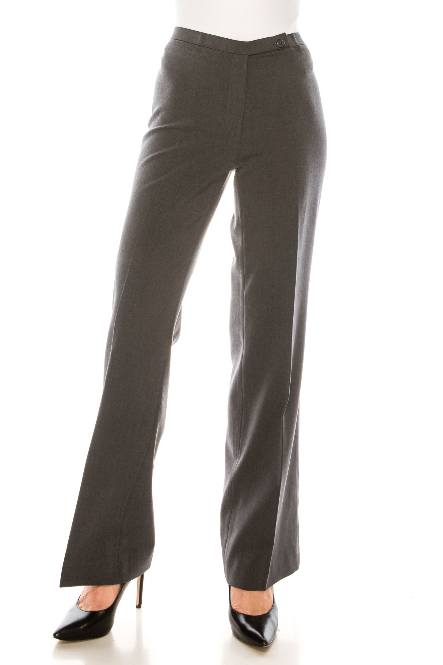 BUTTON TAB STRAIGHT CLASSIC FIT PANT DB GREY- Zac & Rachel