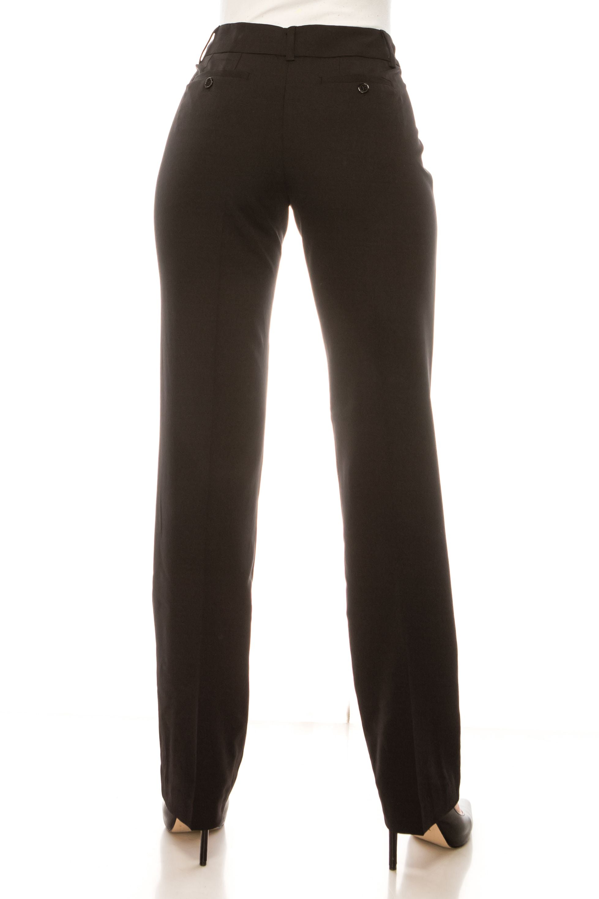 STRAIGHT LEG ZIP-UP PANTS BLACK - Zac & Rachel