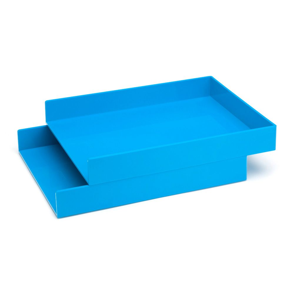 2 Letter Tray Pool Blue 13.75"L x 9.75"W x 1.75"H