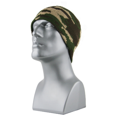 Acrylic Knit Camo Beanie in 2 Colors