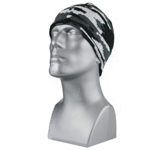 Acrylic Knit Camo Beanie in 2 Colors