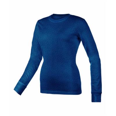 Curved burnout long sleeve Blue