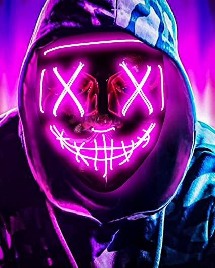 Neon Light Purge Inspired Masks