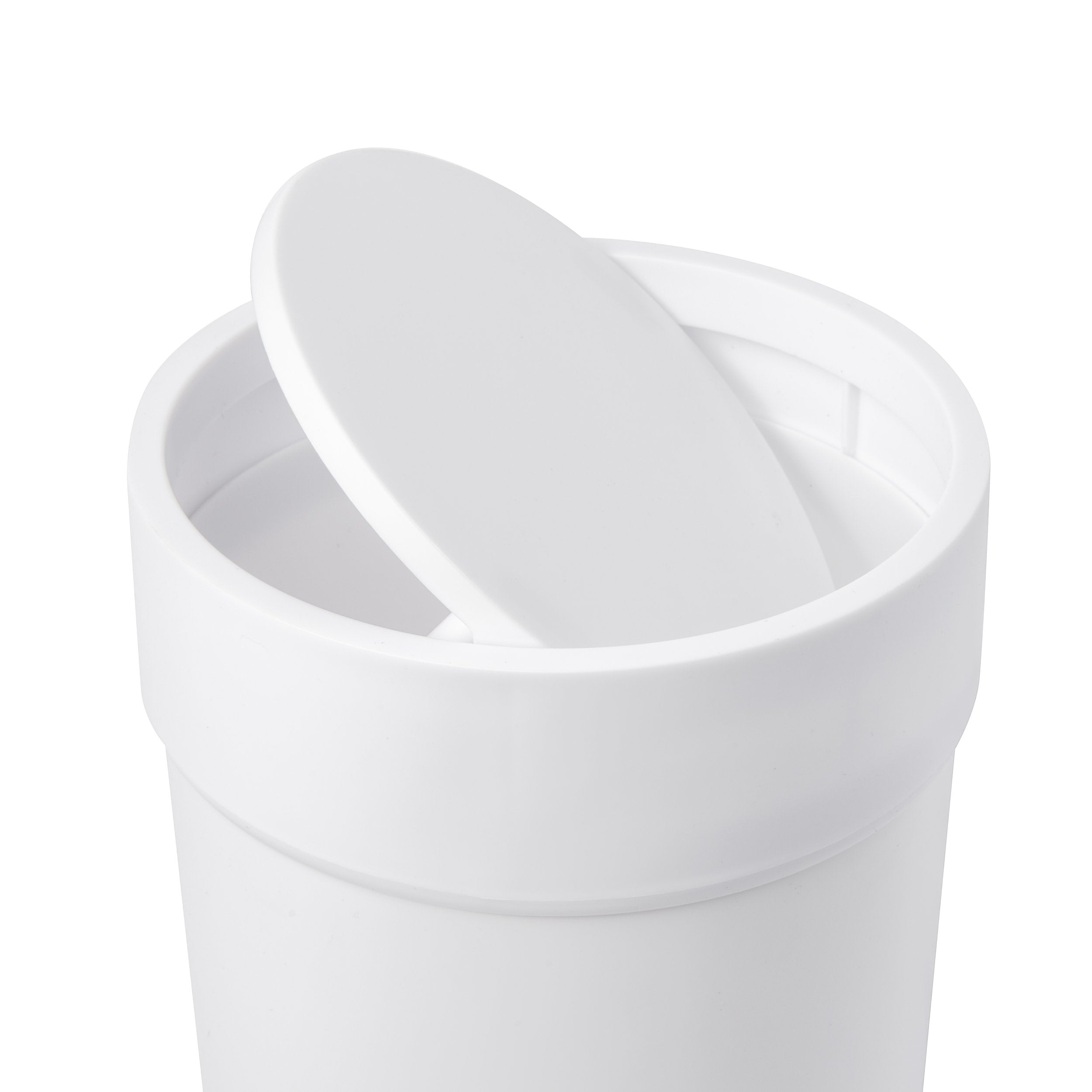 Touch Waste Can with White Lid