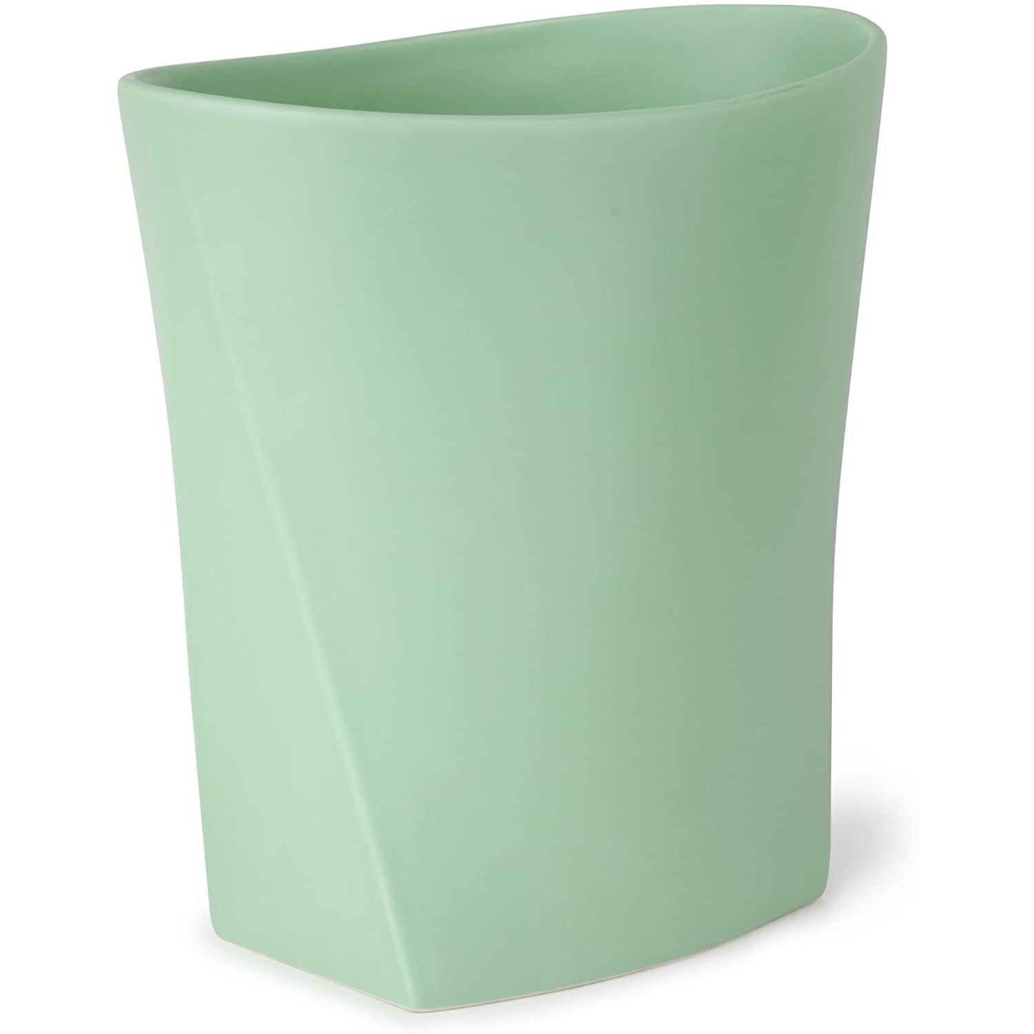 Papelera de Porcelana Color verde Menta