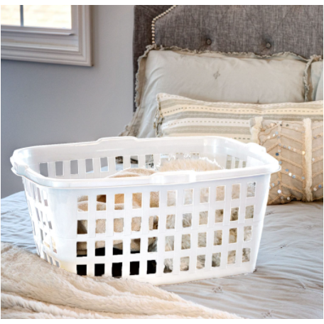 61.7L Rectangular Laundry basket white