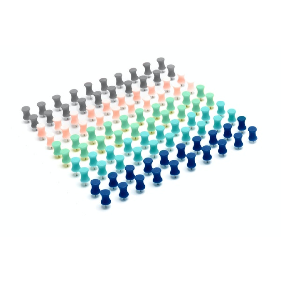 100 Push Pins Assorted