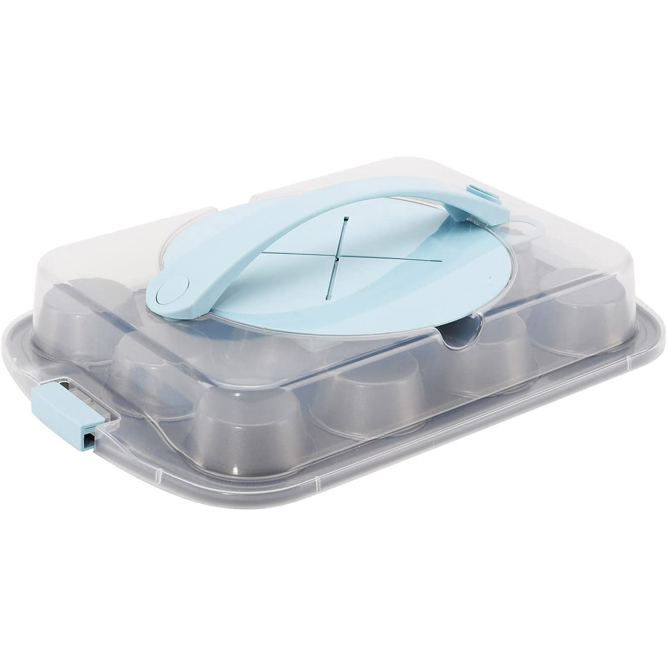 Bake-Take-Serve Nonstick Cupcake Pan Set with Tiered Stand