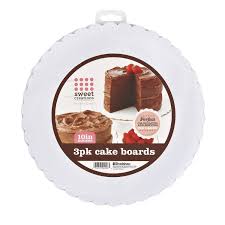 10" Round Scallop Cake Board, 3 Pack