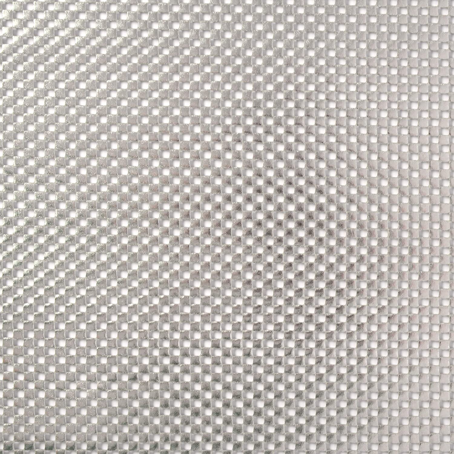 Premium Nοn-Adhesive Non-Slip Counter Top, Drawer and Shelf Liner Silver 18in x 4ft