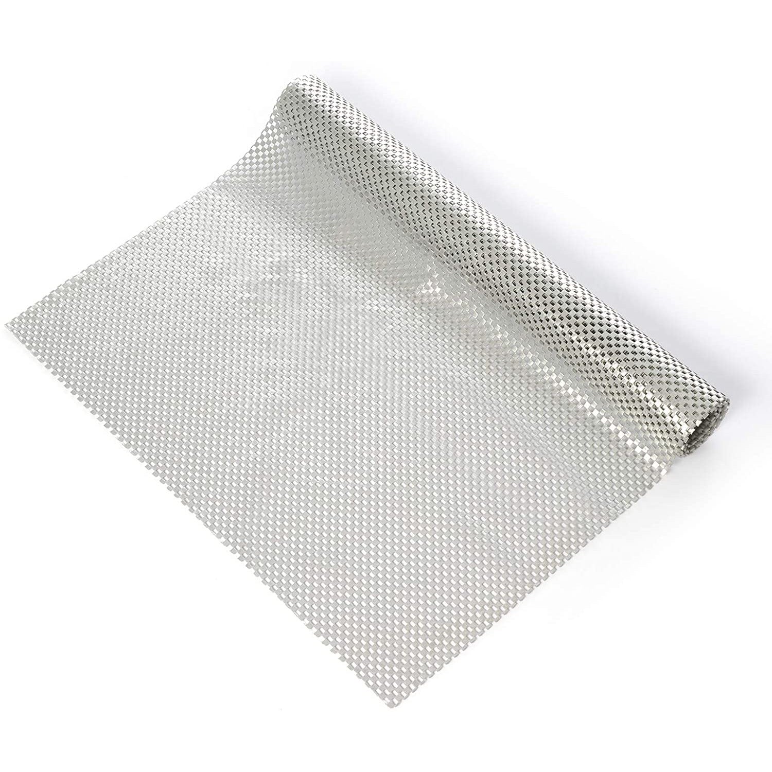 Premium Nοn-Adhesive Non-Slip Counter Top, Drawer and Shelf Liner Silver 18in x 4ft